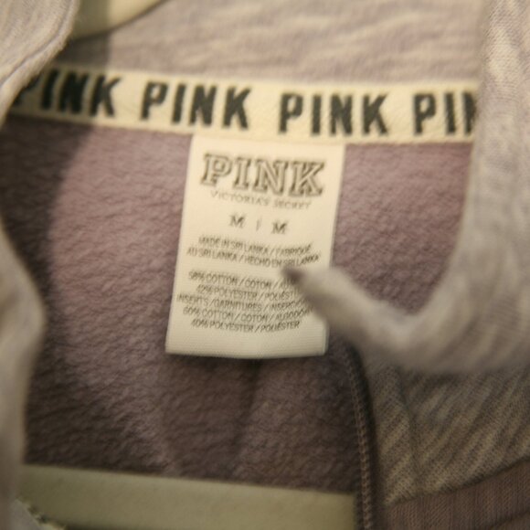 PINK by Victoria Secret Quarter-Zip Sweatshirt, Size Medium, Light Purple - Picture 3 of 3